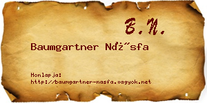 Baumgartner Násfa névjegykártya